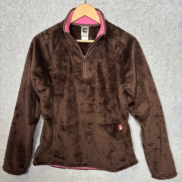 The North Face Osito Fleece 1/4 Zip Pullover Jacket-Brown-Women Size Large - Picture 2 of 9